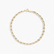 Pulsera de oro 18K malla perdiz 19 cm