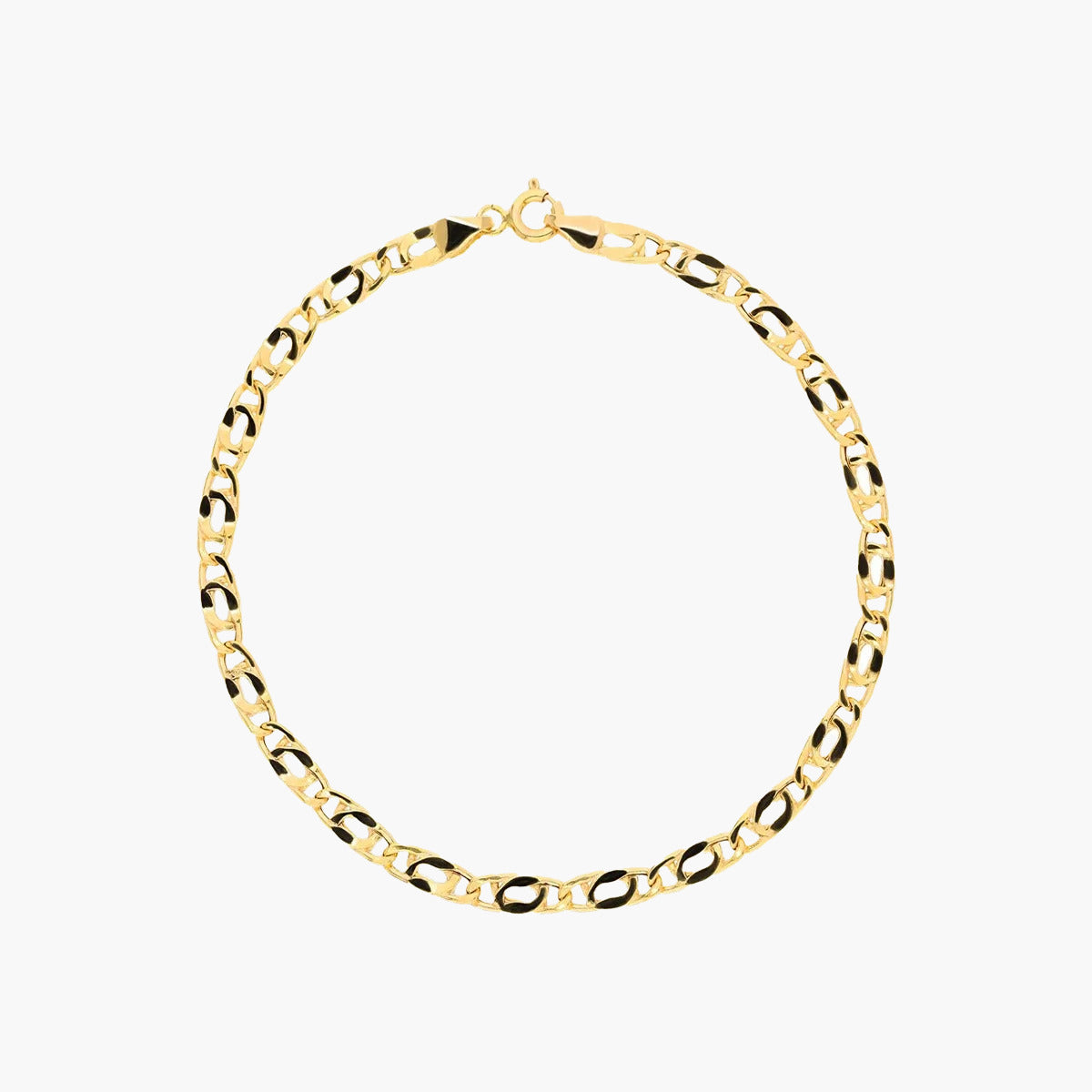 Pulsera de oro 18K eslabón perdiz 19 cm