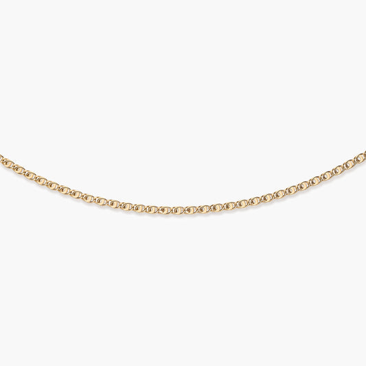 Gargantilla de oro 18K 45 cm malla tigre