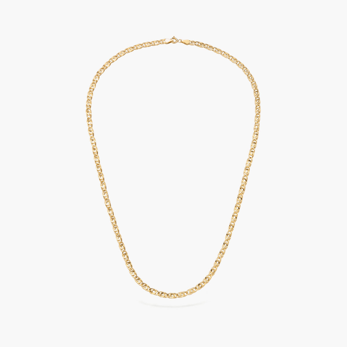 Gargantilla de oro 18K 45 cm malla tigre