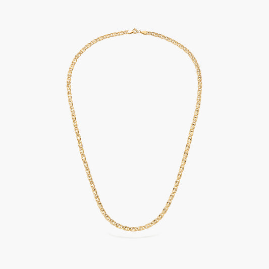 Gargantilla de oro 18K 45 cm malla tigre