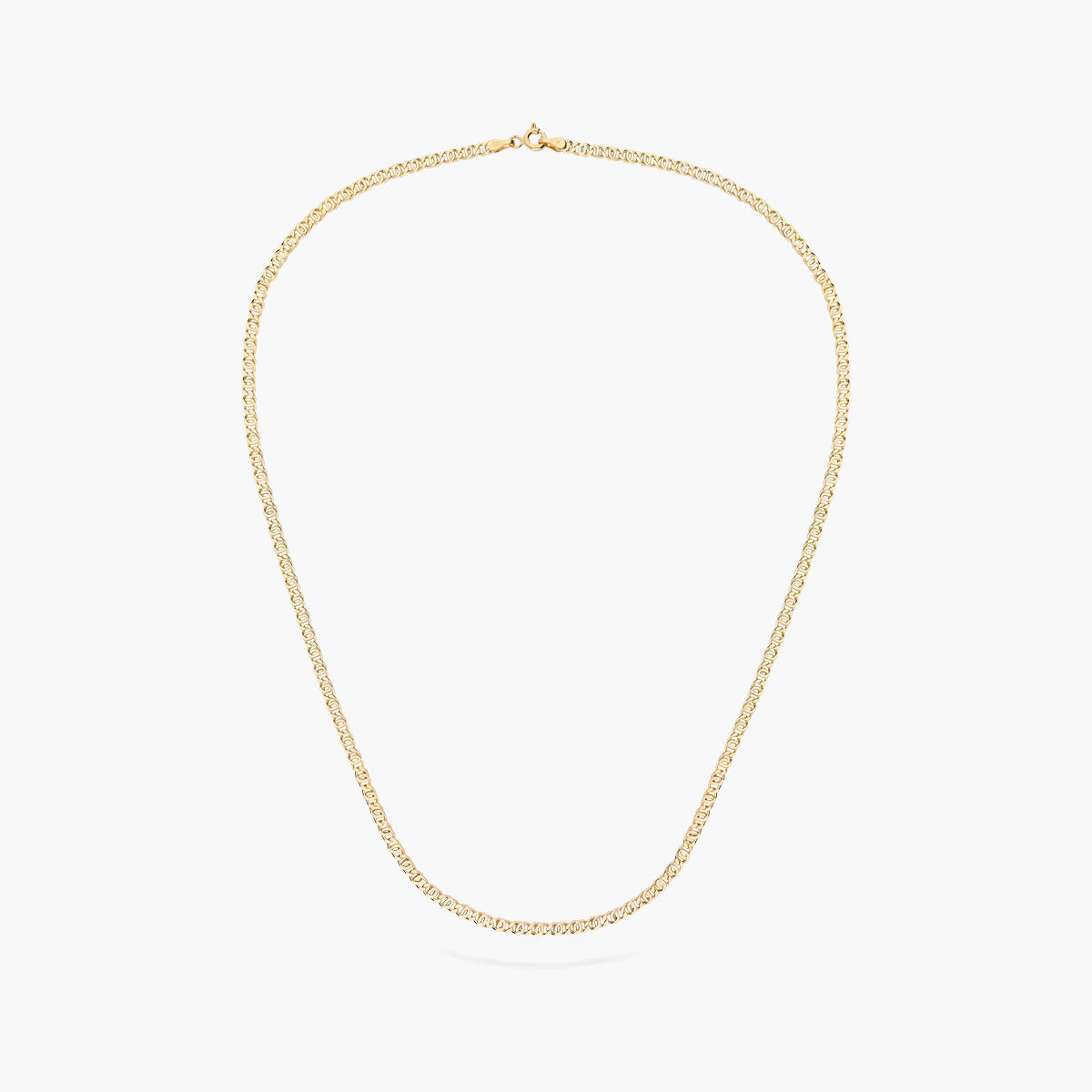 Gargantilla de oro 18K 45 cm malla tigre