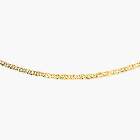 Gargantilla de oro 18K 45 cm malla tigre