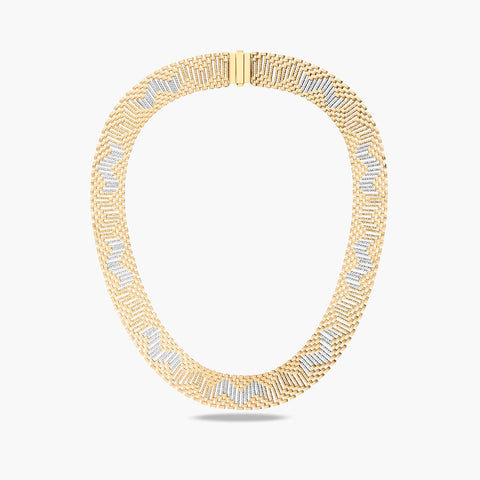 Gargantilla de oro bicolor 18K 45 cm BLACKJACK