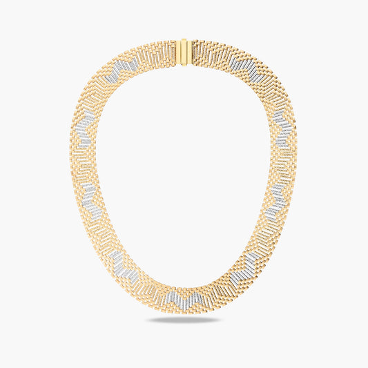 Gargantilla de oro bicolor 18K 45 cm BLACKJACK