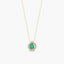 Collar de oro 18K esmeralda y circonitas 8 mm TEAR
