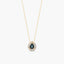 Collar de oro 18K zafiro y circonitas 8 mm TEAR