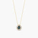 Collar de oro 18K zafiro y circonitas 8 mm TEAR