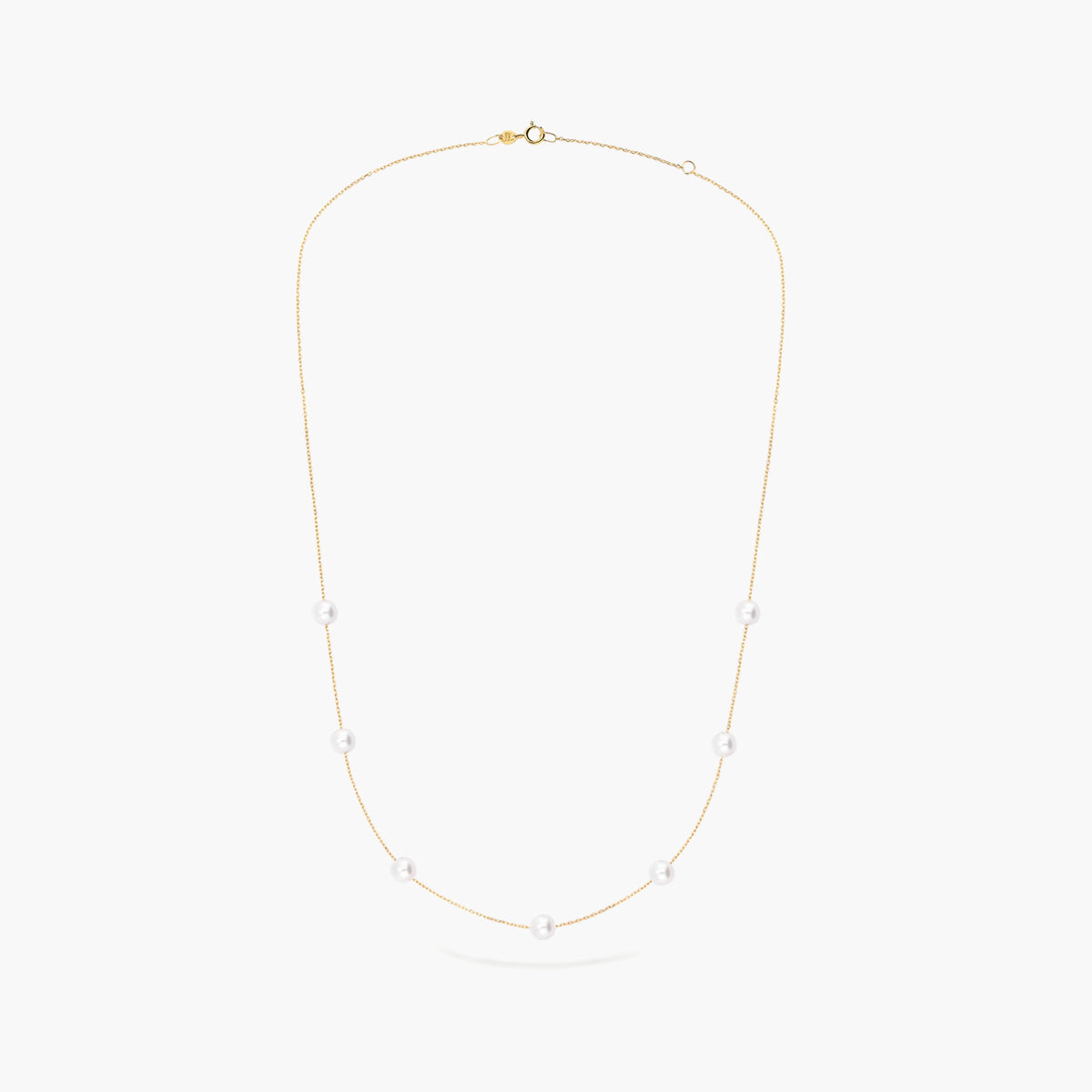 Collar de oro 18K con perlas 42-45 cm