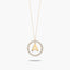 Collar de oro 18K circonitas A ALPHABET