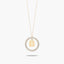 Collar de oro 18K circonitas B ALPHABET