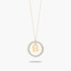 Collar de oro 18K circonitas B ALPHABET