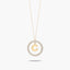 Collar de oro 18K circonitas C ALPHABET