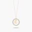 Collar de oro 18K circonitas E ALPHABET