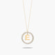 Collar de oro 18K circonitas E ALPHABET
