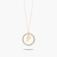 Collar de oro 18K circonitas F ALPHABET