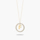 Collar de oro 18K circonitas F ALPHABET