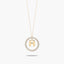 Collar de oro 18K circonitas H ALPHABET