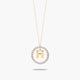 Collar de oro 18K circonitas H ALPHABET