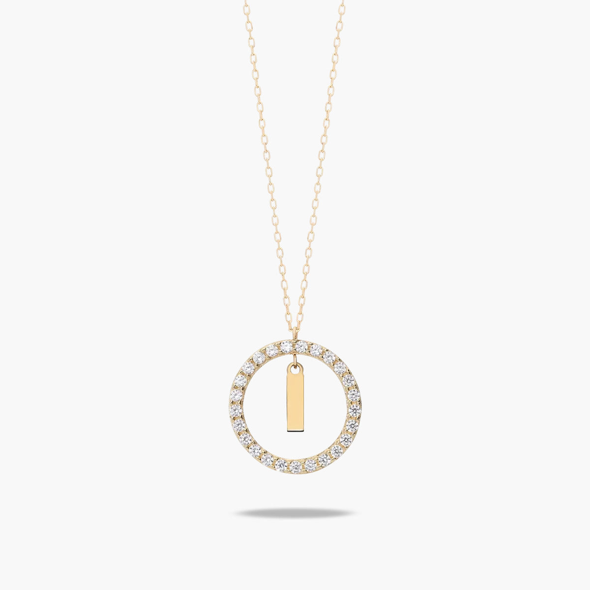 Collar de oro 18K circonitas I ALPHABET