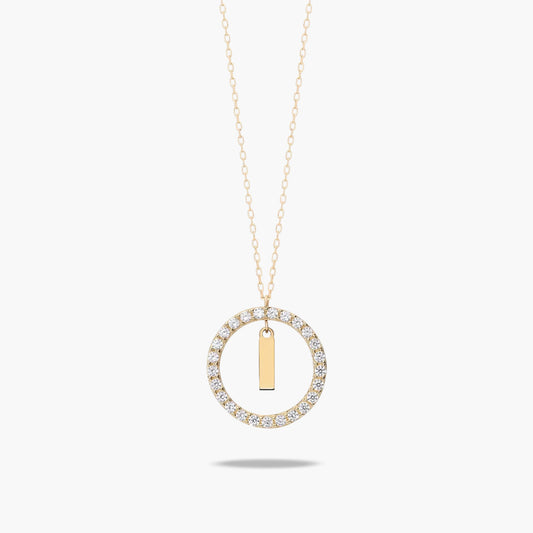 Collar de oro 18K circonitas I ALPHABET