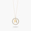 Collar de oro 18K circonitas K ALPHABET