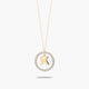 Collar de oro 18K circonitas K ALPHABET