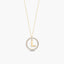 Collar de oro 18K circonitas L ALPHABET