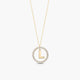 Collar de oro 18K circonitas L ALPHABET