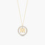 Collar de oro 18K circonitas M ALPHABET
