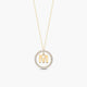 Collar de oro 18K circonitas M ALPHABET