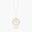 Collar de oro 18K circonitas N ALPHABET