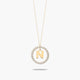 Collar de oro 18K circonitas N ALPHABET