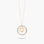 Collar de oro 18K circonitas O ALPHABET