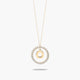 Collar de oro 18K circonitas O ALPHABET