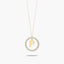 Collar de oro 18K circonitas P ALPHABET