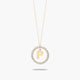 Collar de oro 18K circonitas P ALPHABET