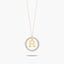 Collar de oro 18K circonitas R ALPHABET