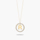 Collar de oro 18K circonitas R ALPHABET