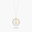Collar de oro 18K circonitas S ALPHABET