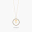 Collar de oro 18K circonitas T ALPHABET