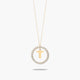 Collar de oro 18K circonitas T ALPHABET