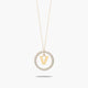 Collar de oro 18K circonitas V ALPHABET