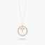 Collar de oro 18K circonitas Y ALPHABET