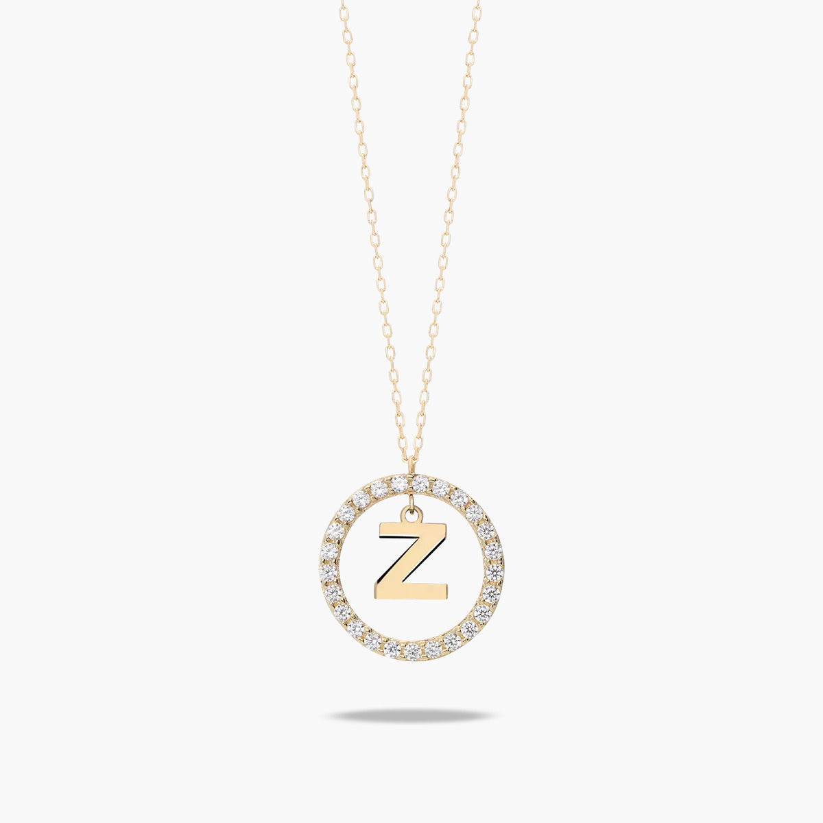 Collar de oro 18K circonitas Z ALPHABET