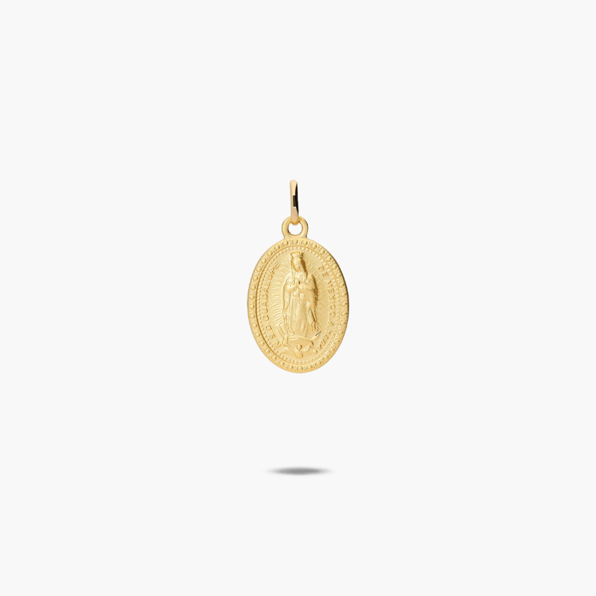 Medalla Virgen de Guadalupe México de oro 18K 18 mm