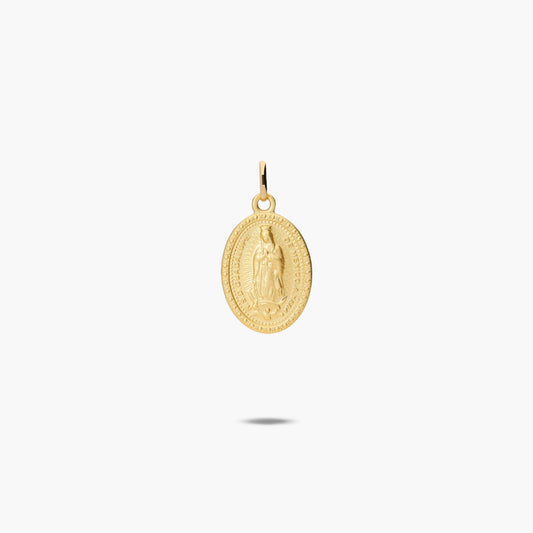Medalla Virgen de Guadalupe México de oro 18K 18 mm