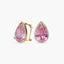 Pendientes de oro 18K circonitas rosa y blanco 14 mm SULTANAH
