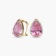Pendientes de oro 18K circonitas rosa y blanco 14 mm SULTANAH