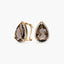 Pendientes de oro 18K cuarzo brunette y circonitas 12 mm SULTANAH